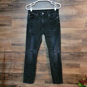 American Eagle Jeans 29x30 Measures 28x28 Air Flex + Athletic Skinny Black Wash
